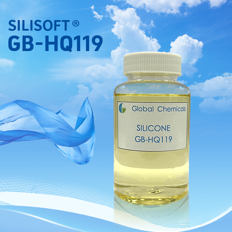 السيليكون الهيدروفيلي ذو التركيز العالي SILISOFT GB-HQ119 للتشطيب من المقبضات للقطن & T / C الأقمشة المنسوجة للطباعة