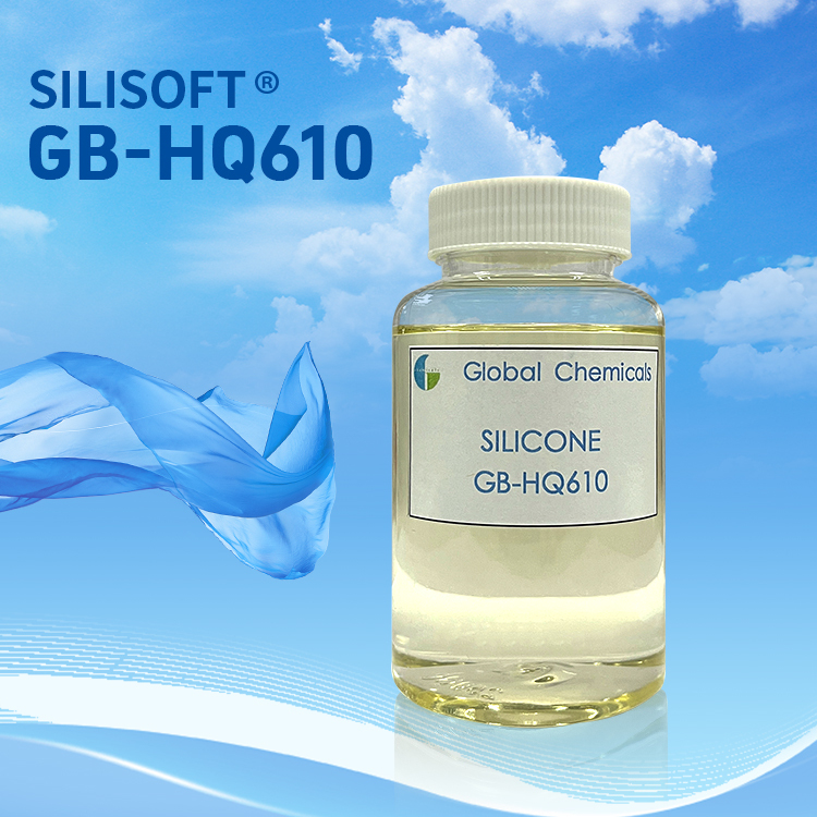 Block Smooth & Soft Silicone SILISOFT GB-HQ610 Used For Cotton Knit, Cotton Woven And Their Blended Fabrics, Also For Lycra Fabrics, With Excellent Smoothness And Soft Effect