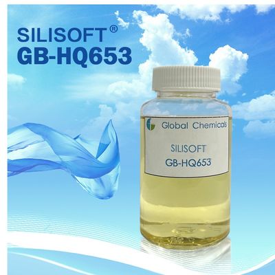 الألياف الكيميائية السيليكون الرقيق الرقيق SILISOFT GB-HQ653 مع أصفر منخفض لا يؤثر على ظل النسيج